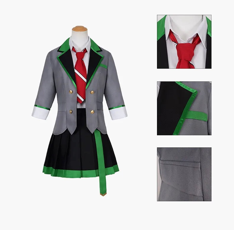 ANIMECC in Stock S-3XL Tenma Saki Hoshino Ichika Hinomori Shiho Mochizuki Honami Cosplay School Outfit Wig Halloween for Women