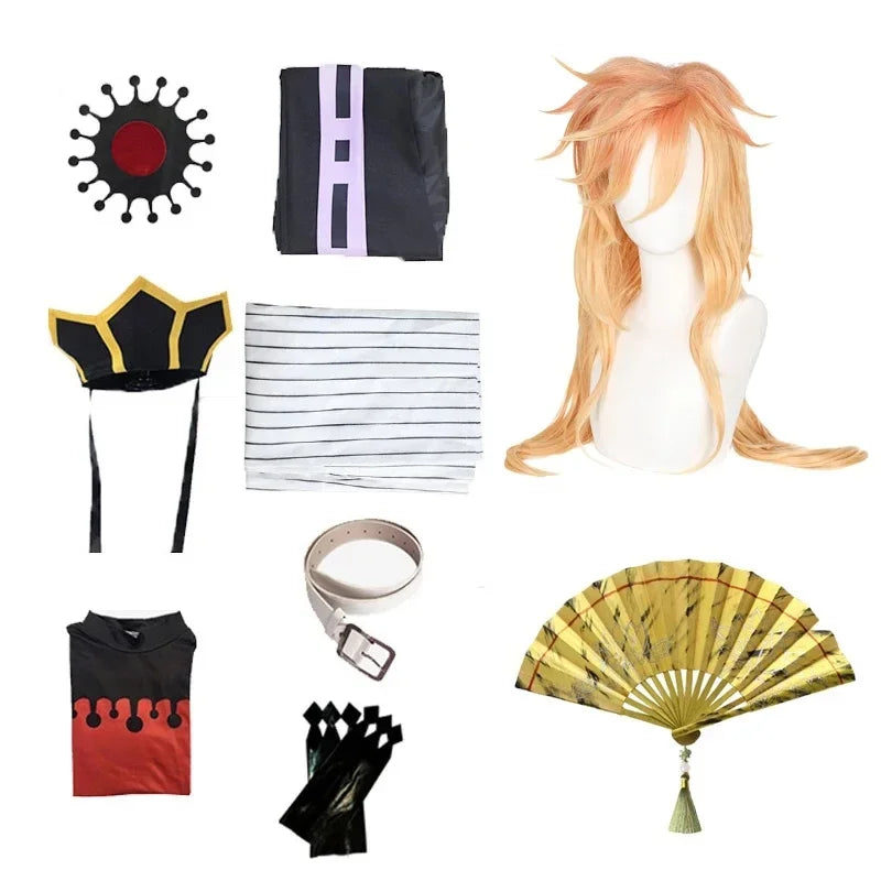 Anime Demon Slayer Douma Cosplay Costume Wig Fan Kimetsu No Yaiba Douma Cosplay Kimono Outfit Halloween Costumes for Men Women