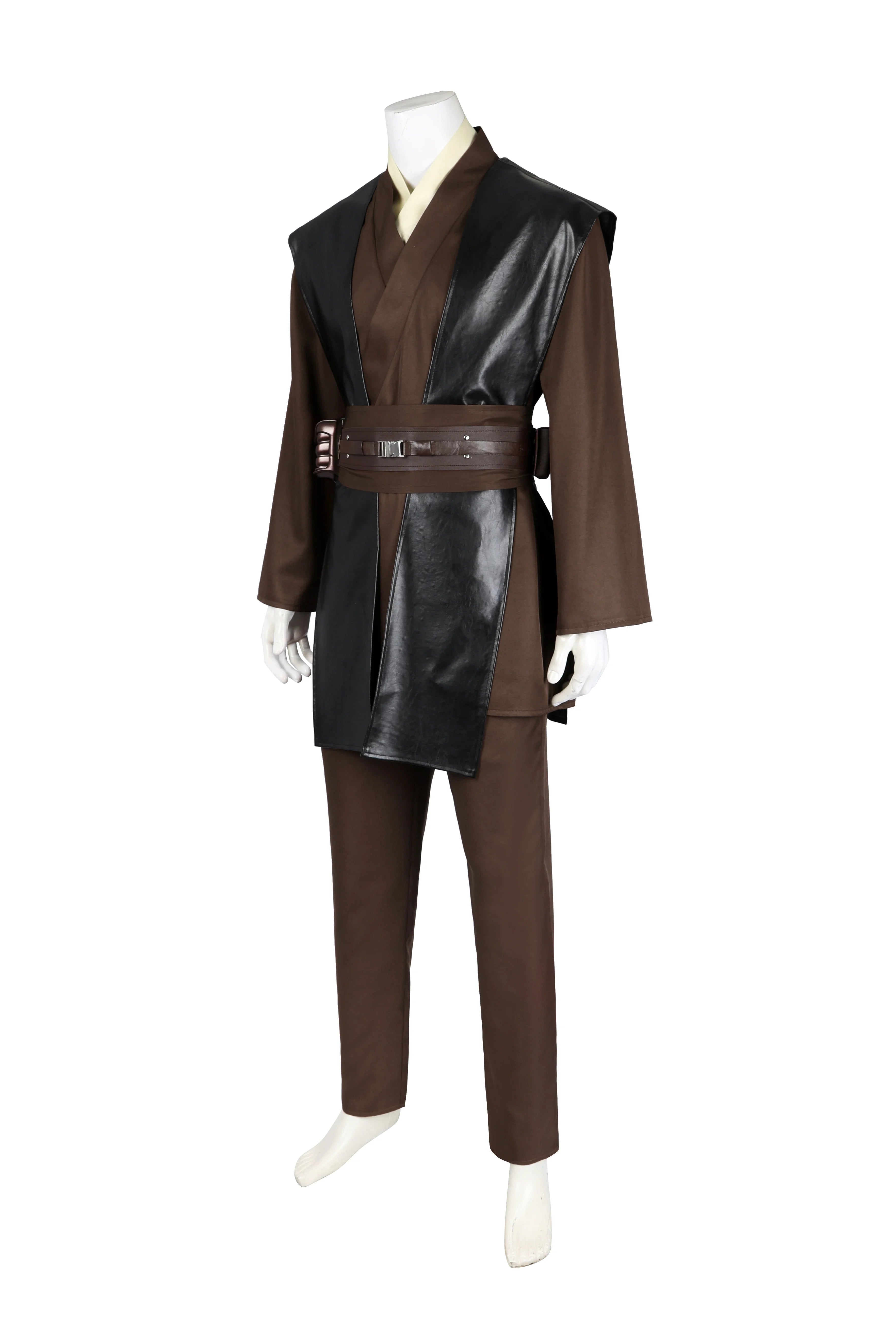 Anakin obiwan kenobi cosplay Costume Knight Adults Men Hooded Uniform Full Set for Halloween Carnival Role Playing Costume
