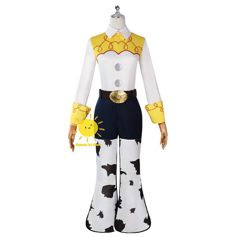 BEAST KINGDOM Anime Woody Jessie Cosplay Costume Toy Story Cosplay Cowboy Suit Woody Jessie Hat Halloween Party Cos Adult Unisex