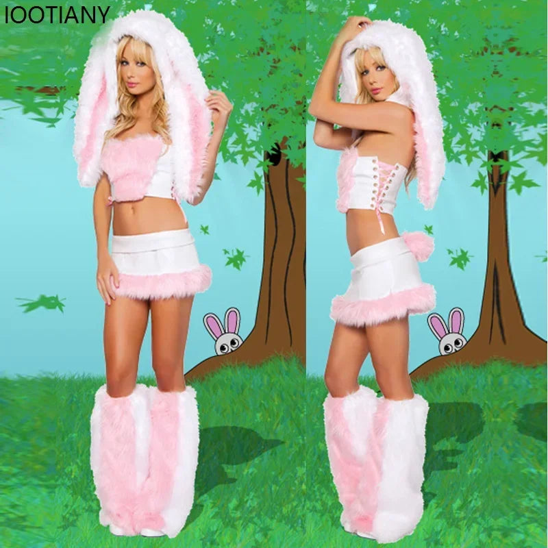 Anime Rabbit Fox CatwomanFancy Dress Carnival Party Stage Performance Dress Up Women Sexy Furry Cartoon Animal Cosplay Costumes