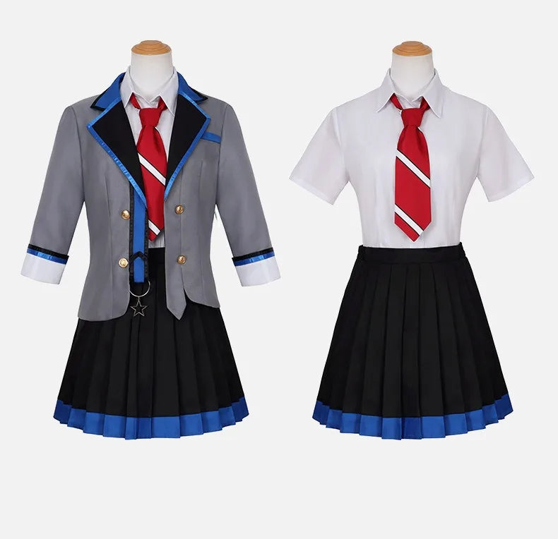 ANIMECC in Stock S-3XL Tenma Saki Hoshino Ichika Hinomori Shiho Mochizuki Honami Cosplay School Outfit Wig Halloween for Women