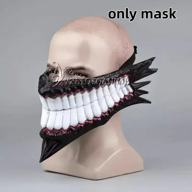 Dandadan Okarun Ken Takakura Cosplay Costume Wig Turbo Granny Powers Black Collar Uniform Curly Short Hair Halloween Party Suit