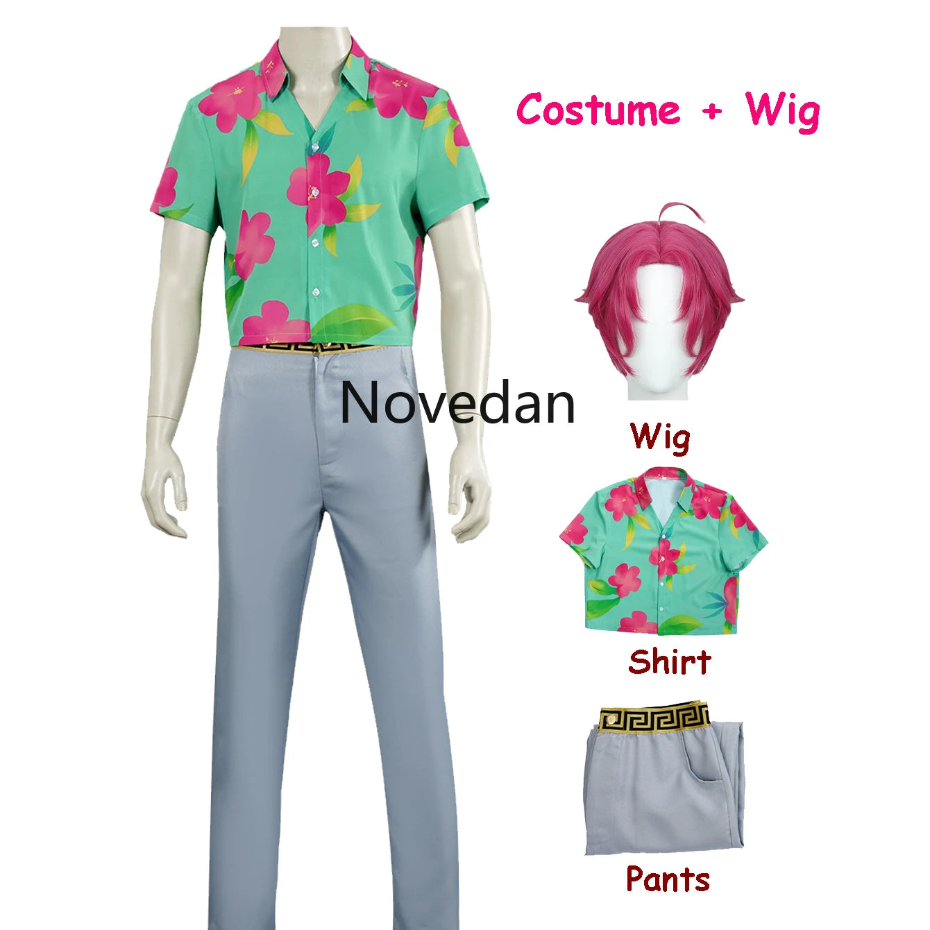 Demon Hunters Saja Boys Abby Cosplay Costume Wig Hat T Shirt TShirt Pants Men Kids Roleplay Outfit Halloween Carnival Suit