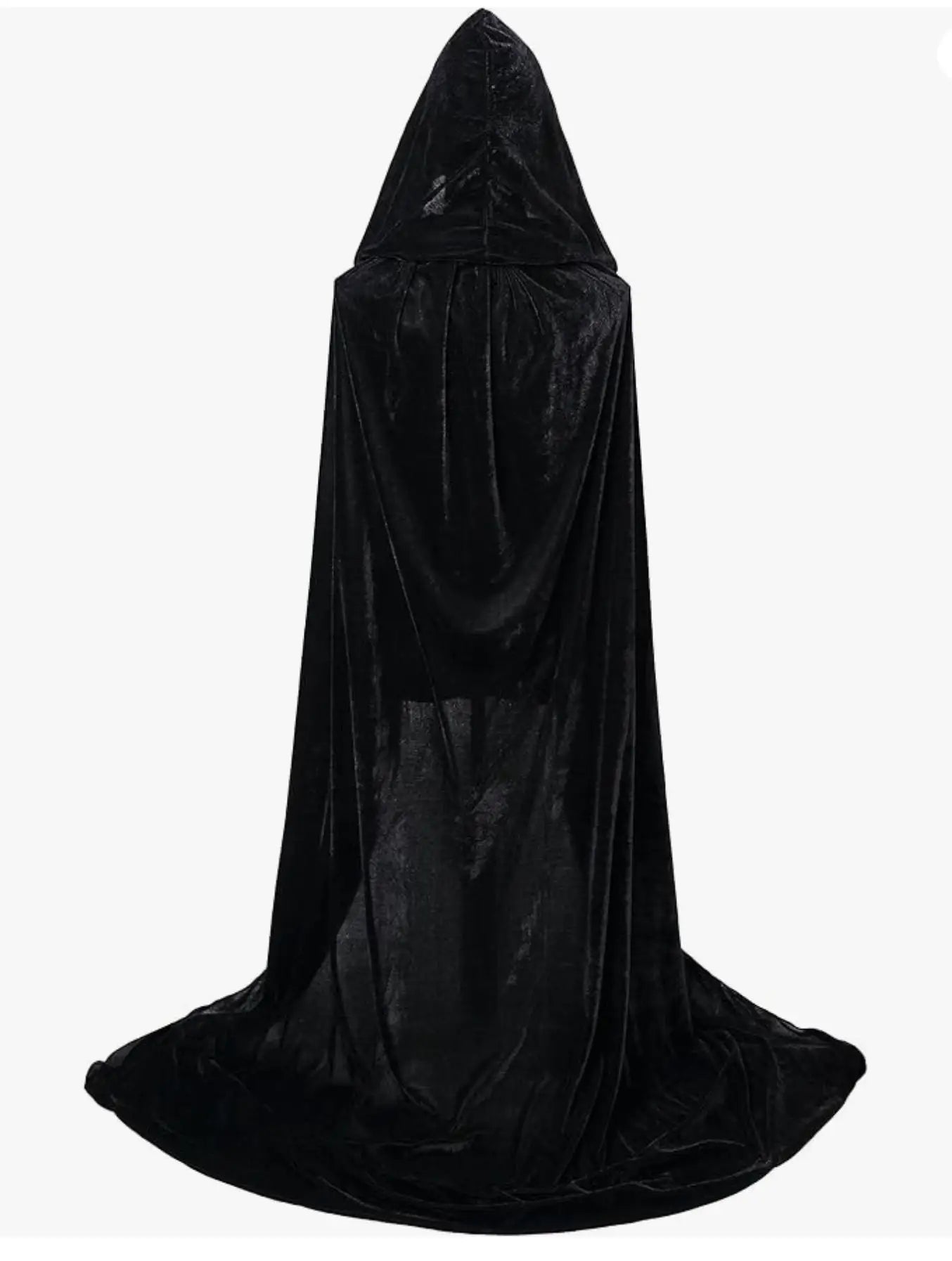 Christmas Velvet Halloween Grim Reaper Cloak long Hooded cape Unisex for  Devil Witch Wizard Christmas Cosplay red Death cloak