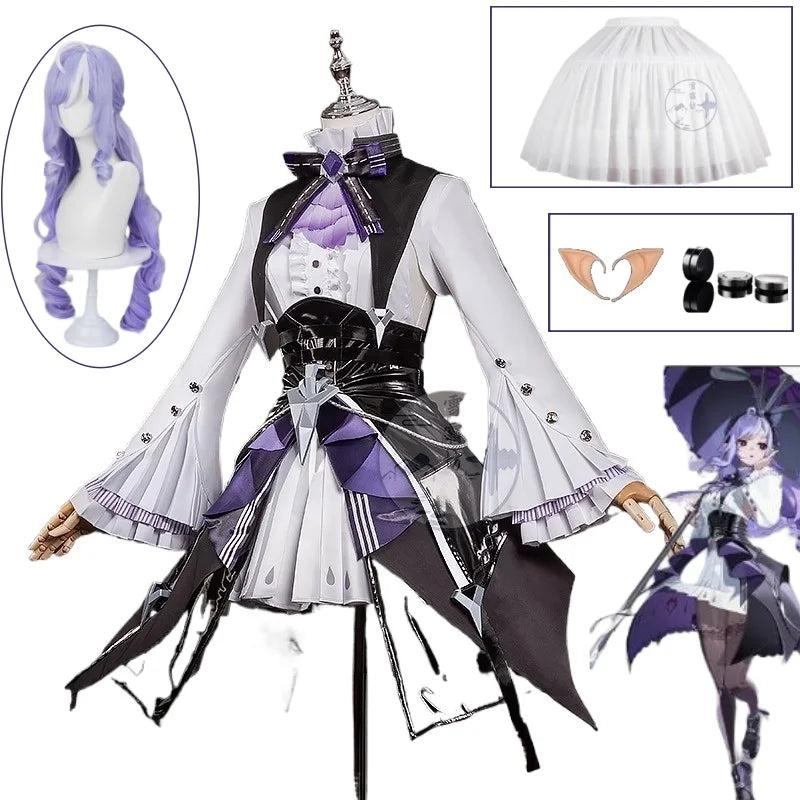 Game ZZZ Zenless Zone Zero Vivian Cosplay Costume Wig Dress Uniform Headwear Mockingbird Carnival Party Women Girls Con Clothes