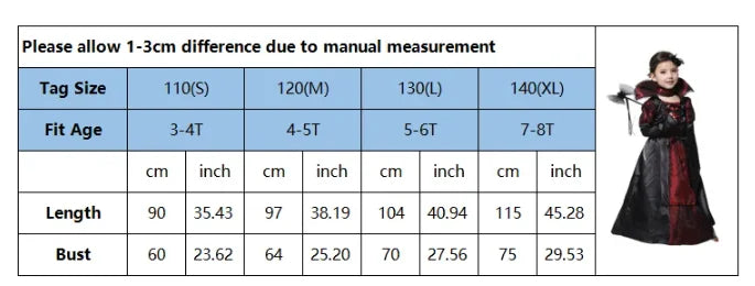 2025 Girls Boys Red Vampire Costume Ghost Bride Gothic Dress Party Kids Cosplay Clothes Halloween Outfit