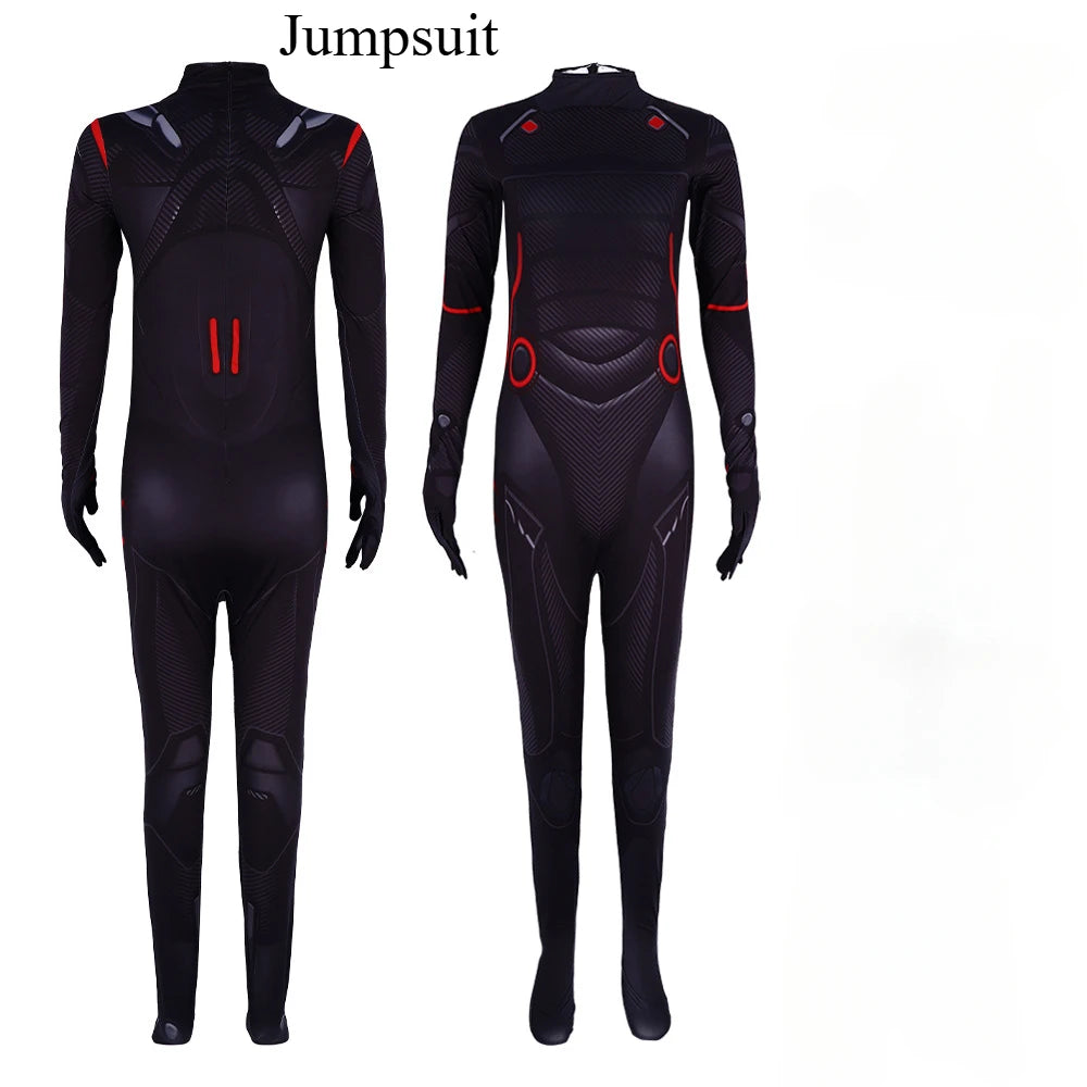 Game Skin Outfit Fortnites Cosplay Jumpsuit Fishstick Omega Knightfall Role Play Clothes Fancy Suit Hat for Carnival Party