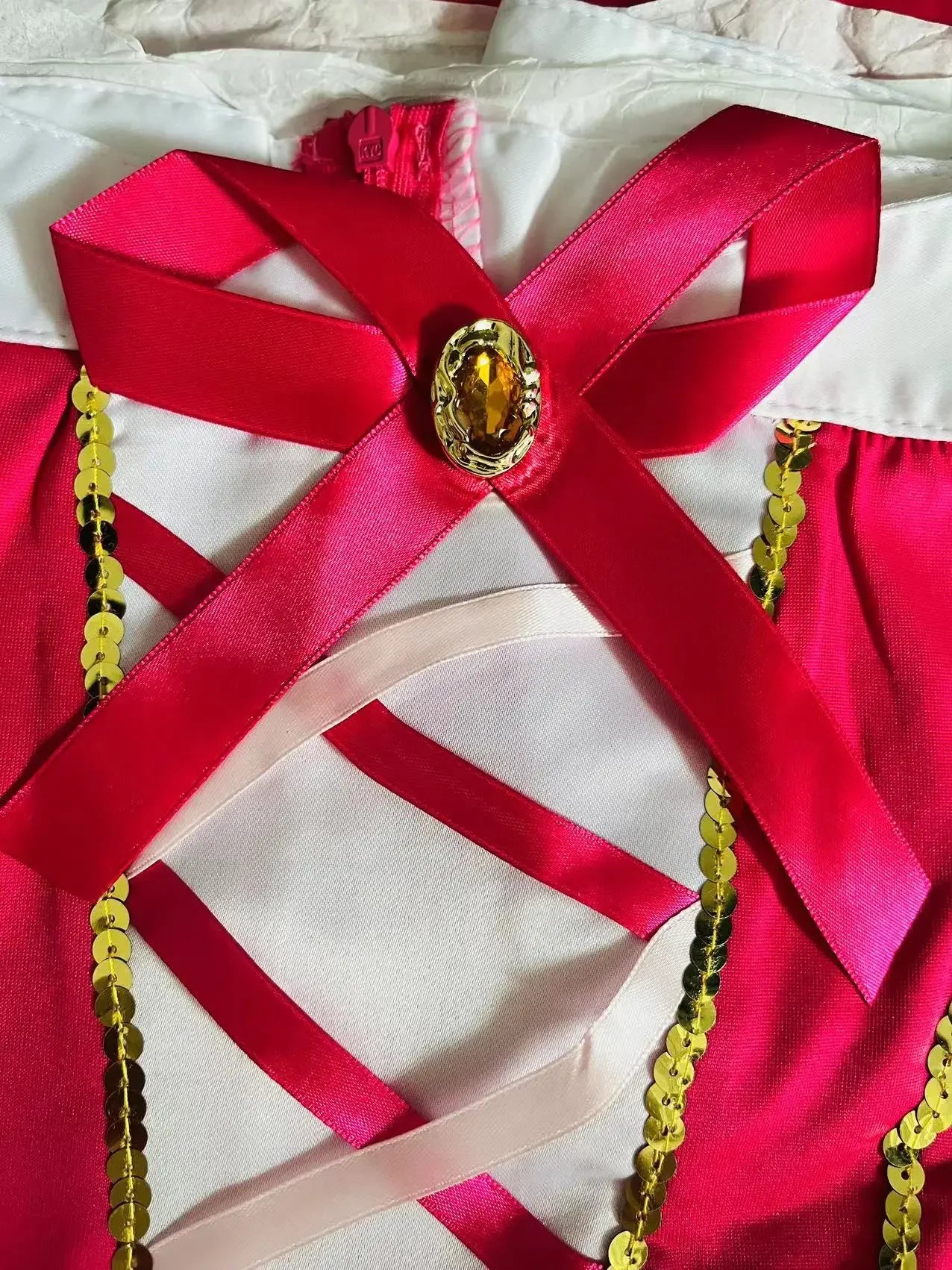 Disney Adult Women Deluxe Pink Sleeping Beauty Princess Aurora Gorgeous Costume for Halloween Carnival Party Ball Fancy Dress