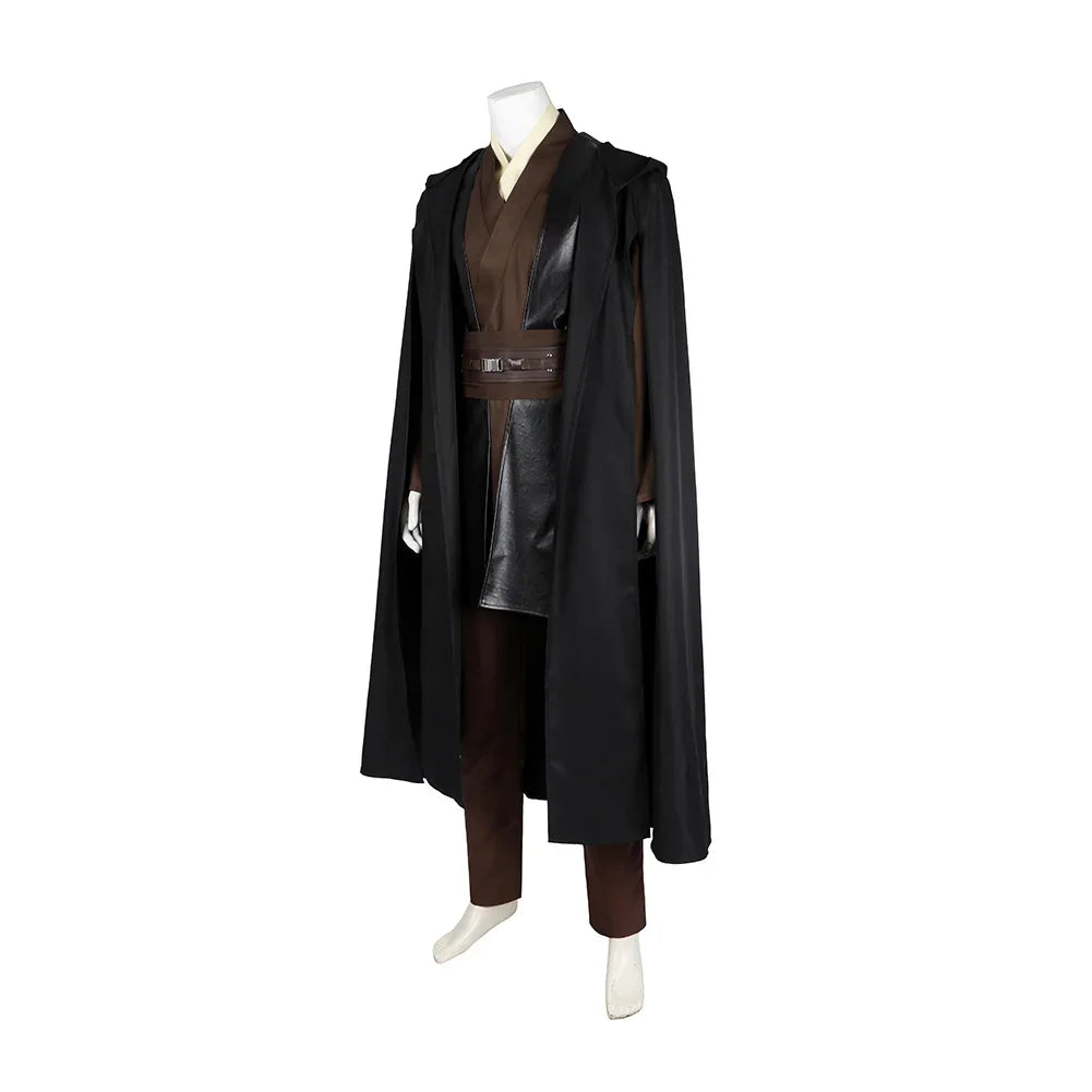 Anakin obiwan kenobi cosplay Costume Knight Adults Men Hooded Uniform Full Set for Halloween Carnival Role Playing Costume