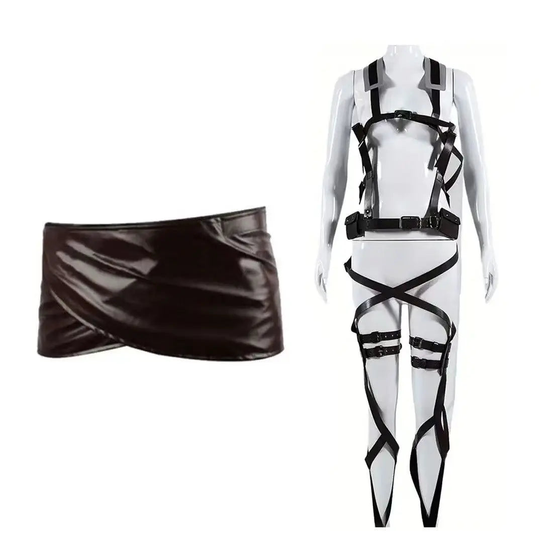 Anime Attack on Titan Levi Ackerman Mikasa Eren Jaeger Soldier Commander Cosplay Suit Belt Investigation Corps Freedom Wings