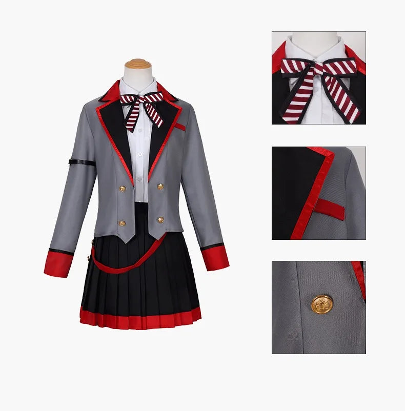 ANIMECC in Stock S-3XL Tenma Saki Hoshino Ichika Hinomori Shiho Mochizuki Honami Cosplay School Outfit Wig Halloween for Women