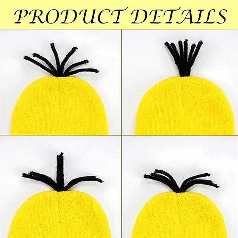 3 Piece Halloween Party Costume Accessories Minions Adult Cosplay Yellow Beanie Goggles Gloves Minions For Halloween Costumes