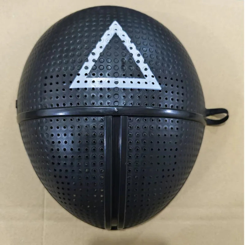 Cosplay Circle Square Triangle Light Up Masks Glowing LED Full Face Mask Disguise Supplies Film Theme Neon Luminous Mask Props