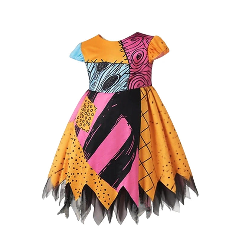 2025 Boys Girls Halloween Cosplay Costume Sally Jack Nightmare Before Xmas Kid Role Play Dress Carnival Party Clothes