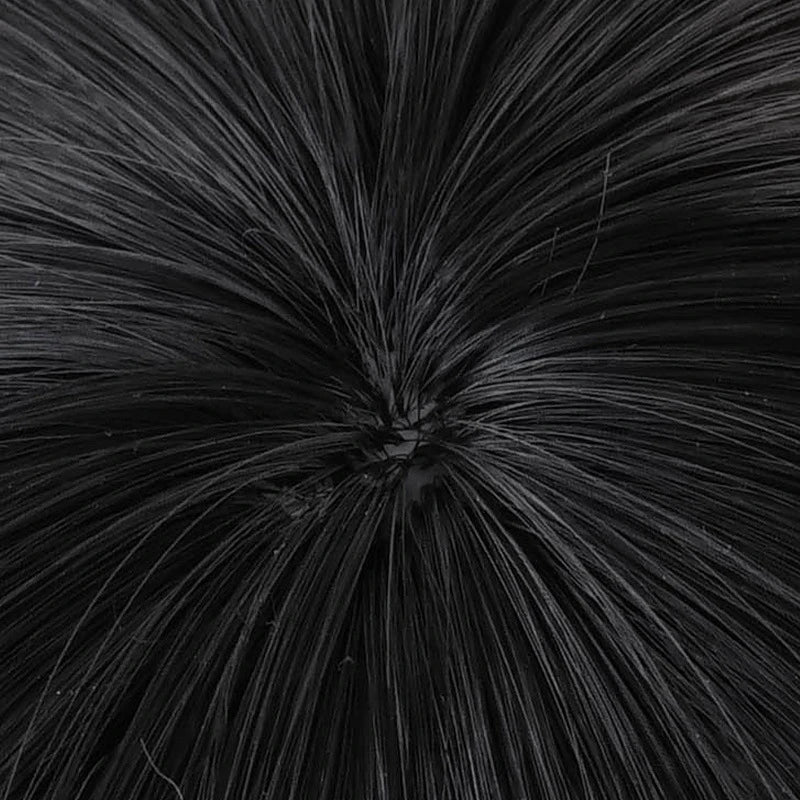 Anime Ada Wong Cosplay Wig Ada Wong Wigs Cosplay 32cm Short Black Heat Resistant Synthetic Hair Woman Party Role Wigs + Wig Cap