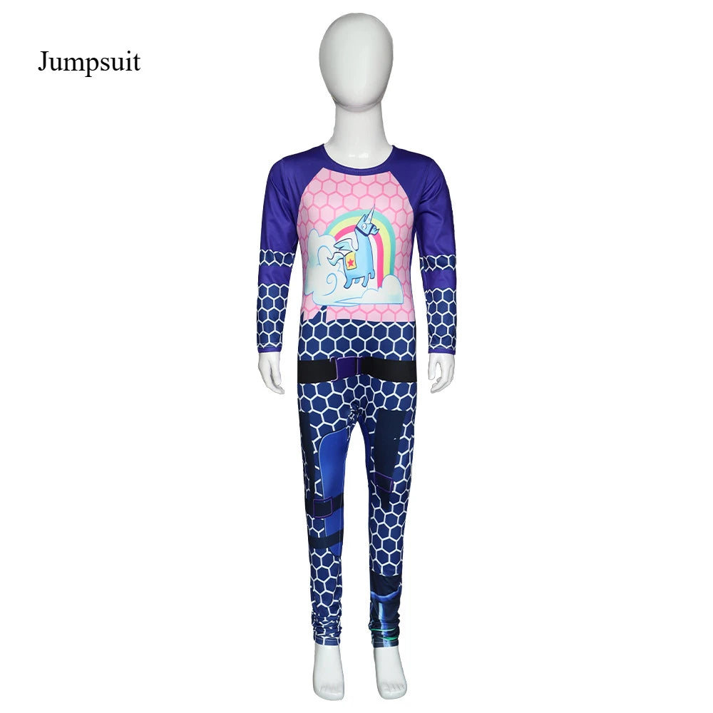 Game Skin Outfit Fortnites Cosplay Jumpsuit Fishstick Omega Knightfall Role Play Clothes Fancy Suit Hat for Carnival Party