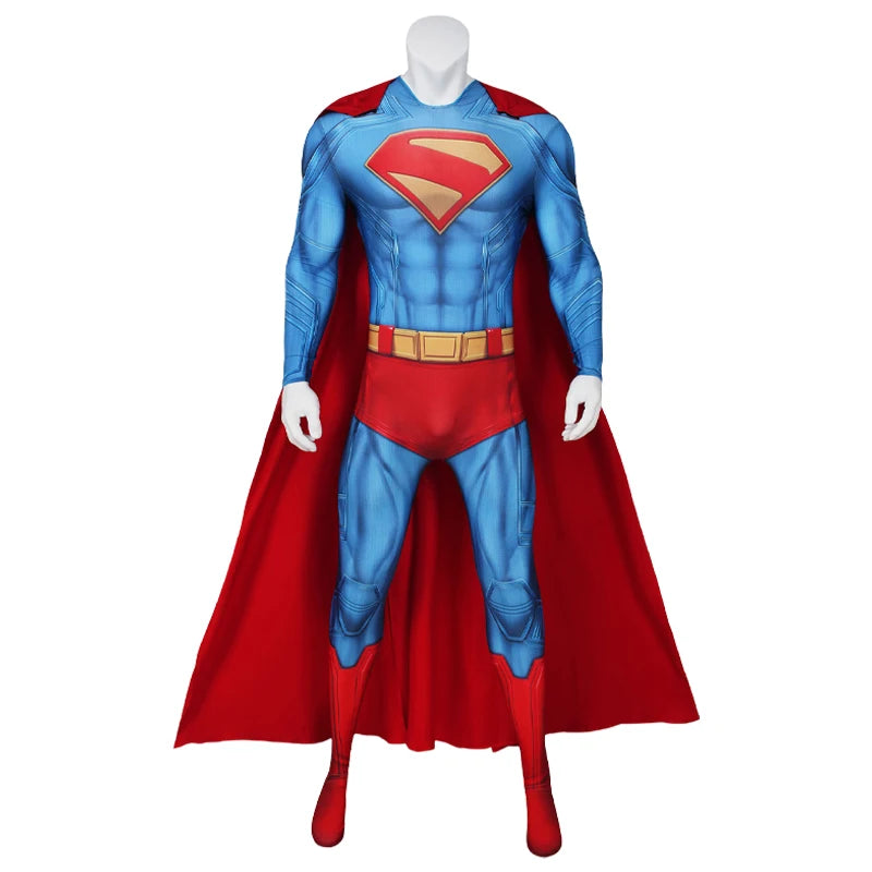 BEAST KINGDOM Superman 2025 Cosplay Kal-El Cosplay Costume An Inheritance Skintight Jumpsuit Cloak Movie Halloween Cos Adult Men