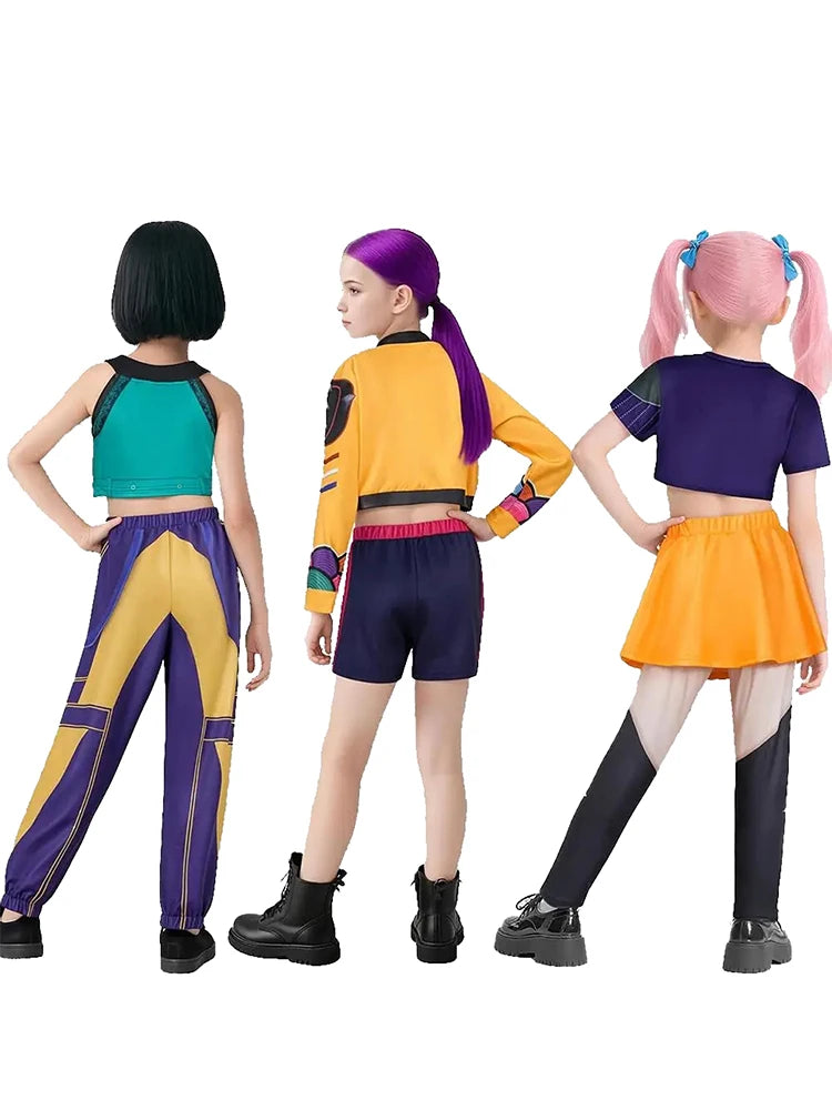 K-POP Demon Hunters Cosplay Costume Rumi Zoey Mira Halloween Performance Outfits Birthday Party Cloth Role Play Costume