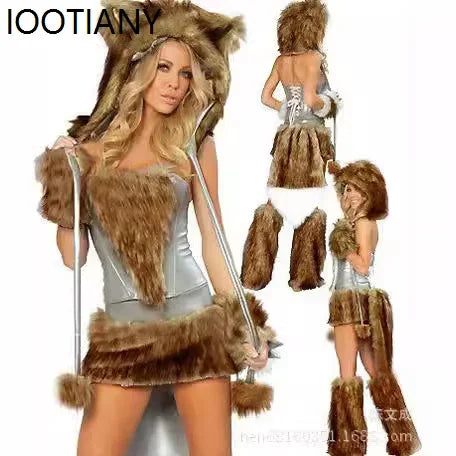 Anime Rabbit Fox CatwomanFancy Dress Carnival Party Stage Performance Dress Up Women Sexy Furry Cartoon Animal Cosplay Costumes