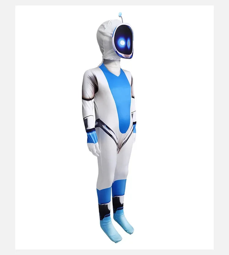 Children Adult Astro Bot Game Cosplay Costume Funny  Adult Astro Bot Jumpsuit Headwear Costume Carnival Costume Party Dress Up