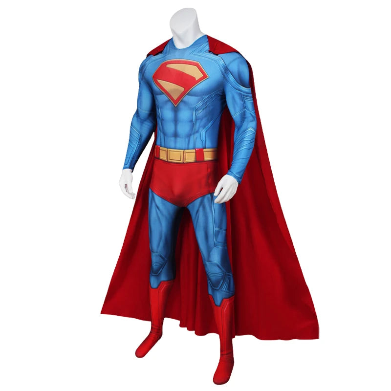 BEAST KINGDOM Superman 2025 Cosplay Kal-El Cosplay Costume An Inheritance Skintight Jumpsuit Cloak Movie Halloween Cos Adult Men