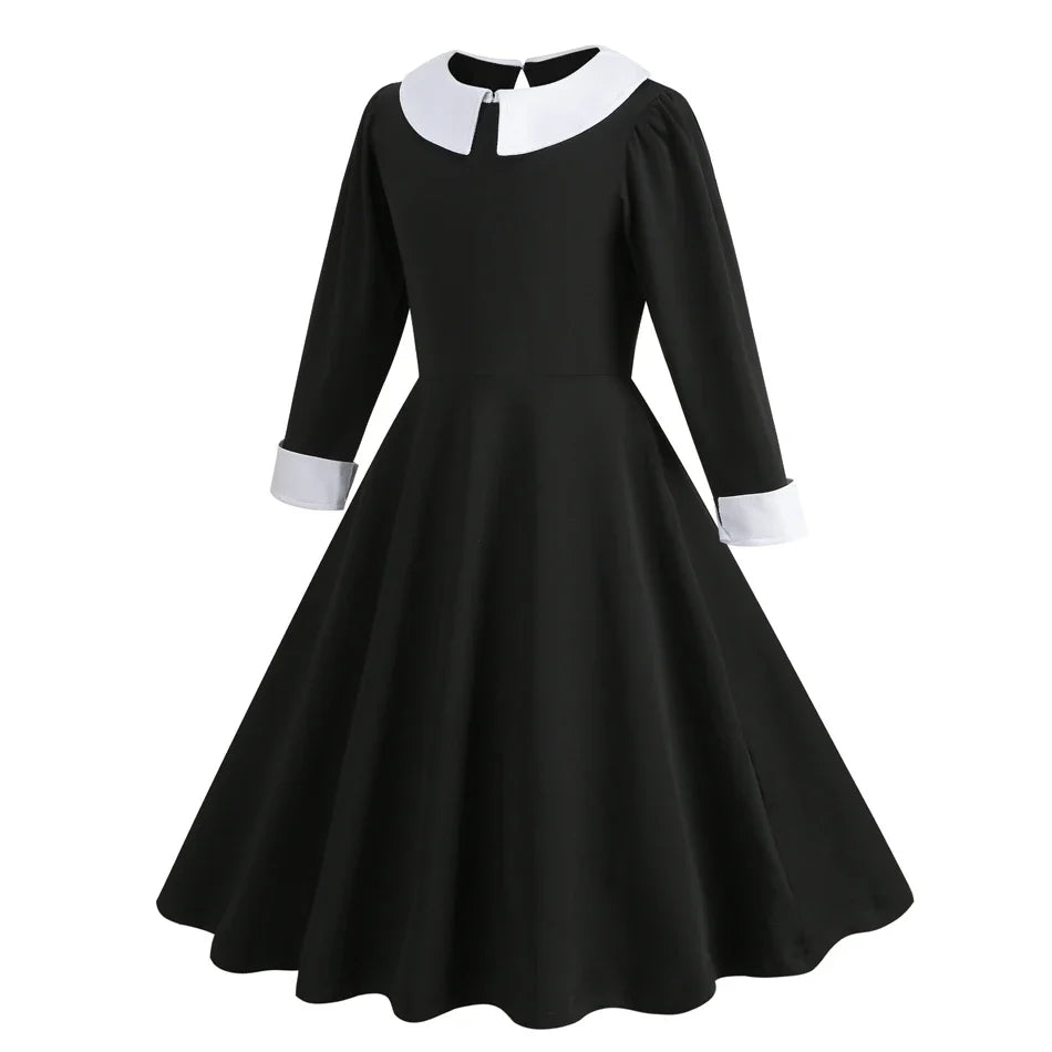Adams Dress Girl Costume for Girls Black Dress Halloween