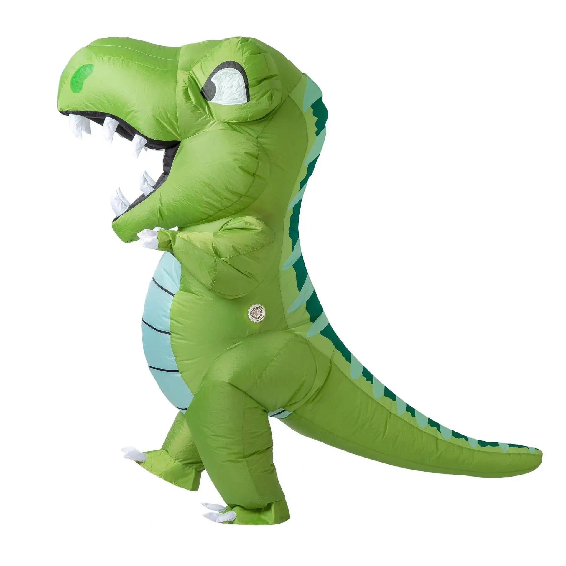 Funny Cartoon Big Mouth Inflatable Green Dinosaur Cosplay Costume Adult Halloween Carnival Party