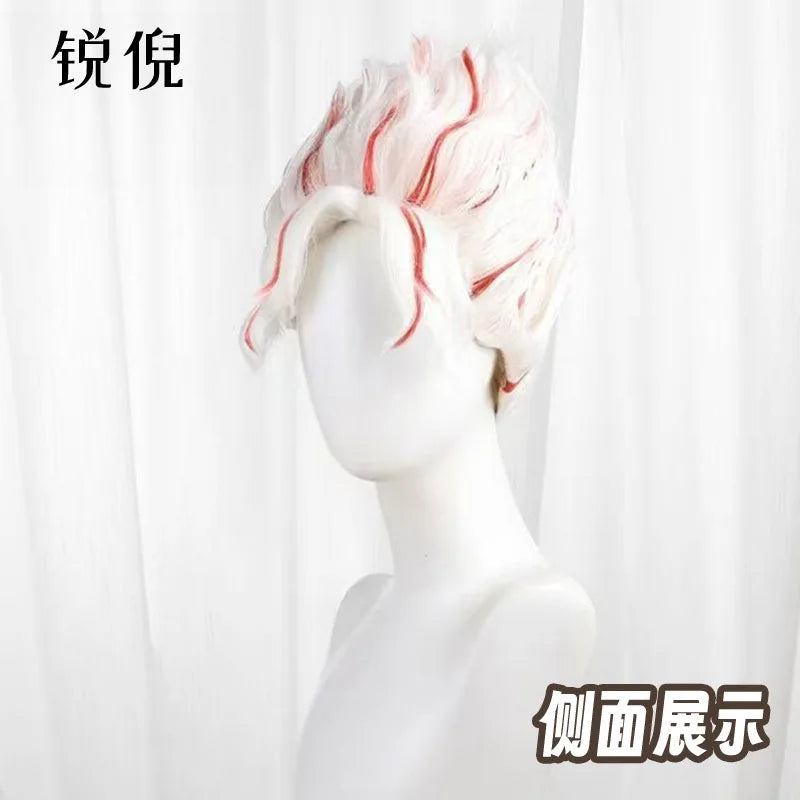 Dandadan Okarun Ken Takakura Cosplay Costume Wig Turbo Granny Powers Black Collar Uniform Curly Short Hair Halloween Party Suit