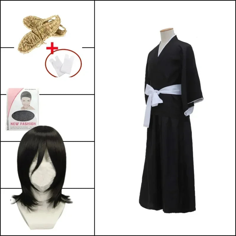 Bleach Kuchiki Rukia Cosplay Costumes Kurosaki Ichigo Die Pa Soul Society Shinigami Kimono Full Outfit Thousand-Year Blood War