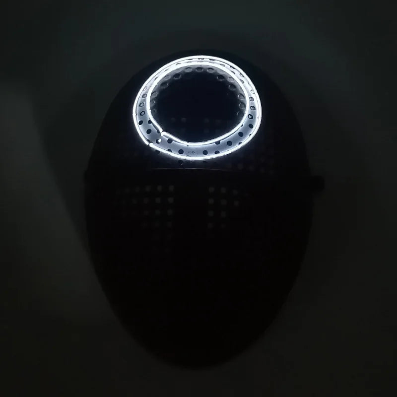 Cosplay Circle Square Triangle Light Up Masks Glowing LED Full Face Mask Disguise Supplies Film Theme Neon Luminous Mask Props