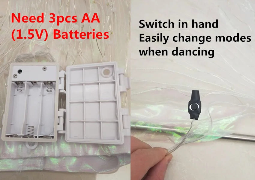 LED Wings Belly Dance Wings Isis Halloween Wings Prop Shining LED Lamp Wings Belly Dance Costumes Accessories Sticks Adult Child