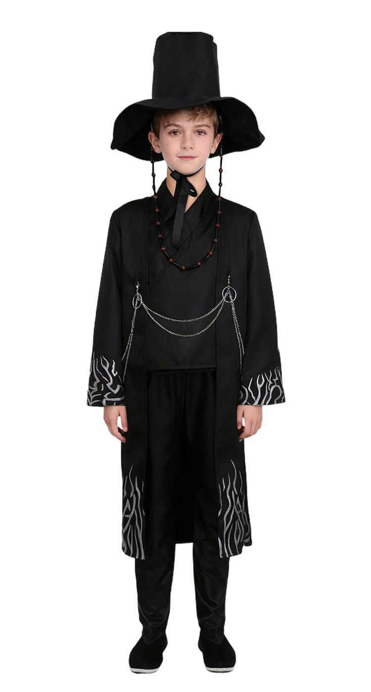 Kids Two Style Anime Jinu Cosplay Costumes Demon Hunter Saja Boy Kpop Group Singing Korea Style Boy Idol Halloween Party Costume