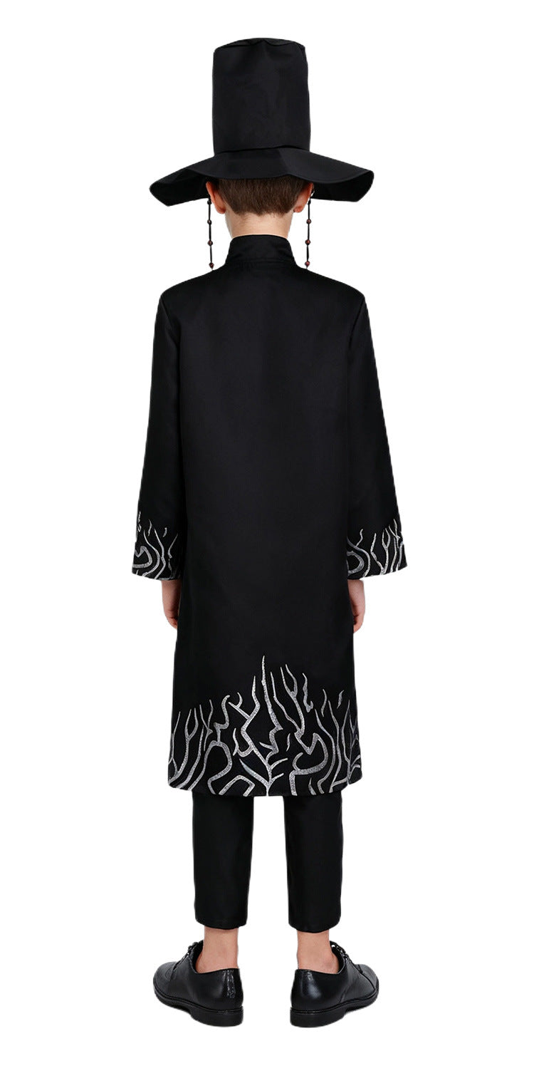 Kids Two Style Anime Jinu Cosplay Costumes Demon Hunter Saja Boy Kpop Group Singing Korea Style Boy Idol Halloween Party Costume