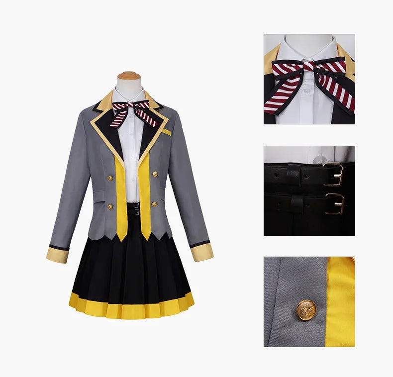 ANIMECC in Stock S-3XL Tenma Saki Hoshino Ichika Hinomori Shiho Mochizuki Honami Cosplay School Outfit Wig Halloween for Women