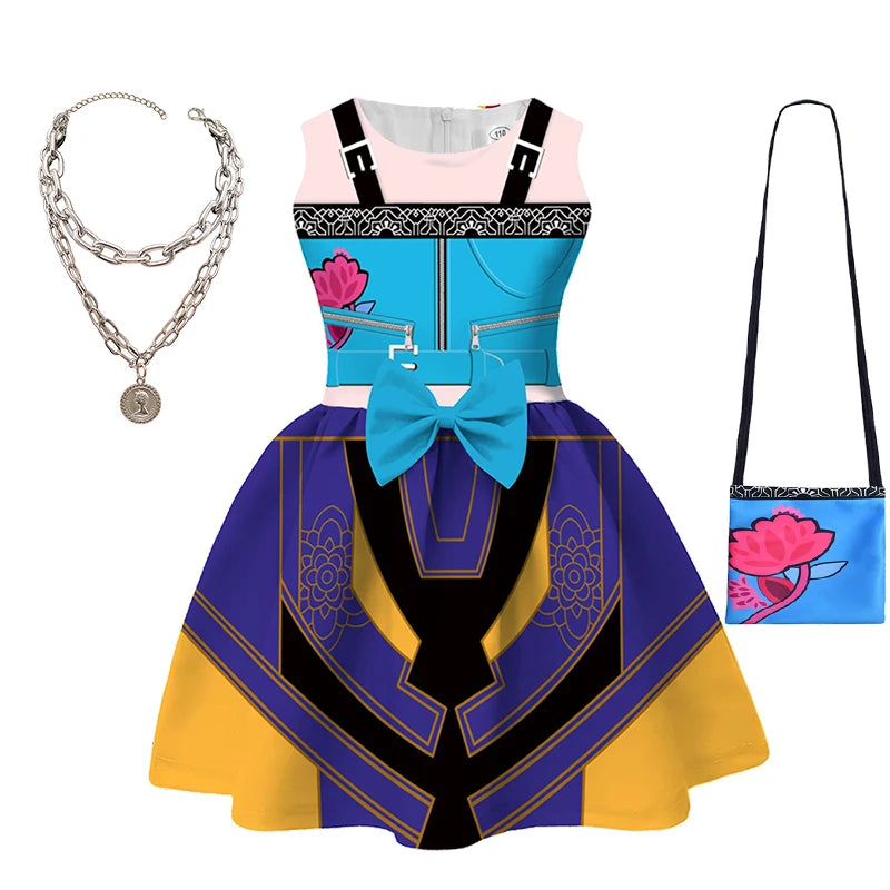 KPop Demon Hunters Kids Clothes Festival Children Halloween Cosplay Pop Singer Rumi Mira Zoey Masquerade Carnival Party Dress