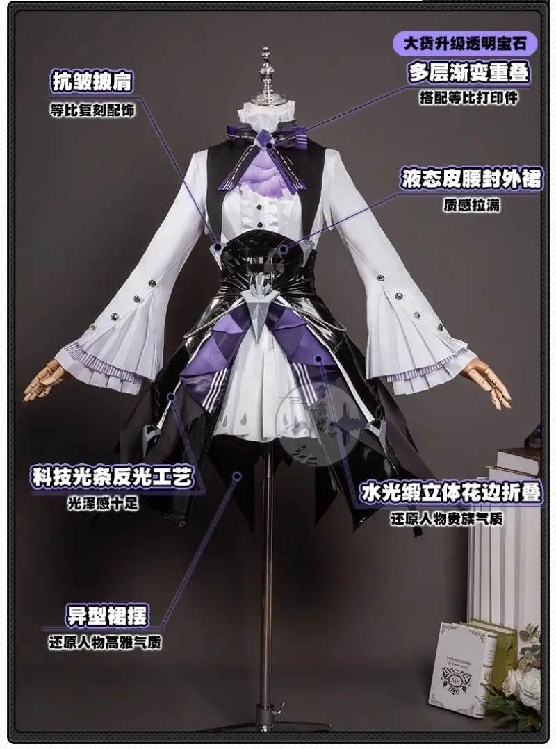 Game ZZZ Zenless Zone Zero Vivian Cosplay Costume Wig Dress Uniform Headwear Mockingbird Carnival Party Women Girls Con Clothes