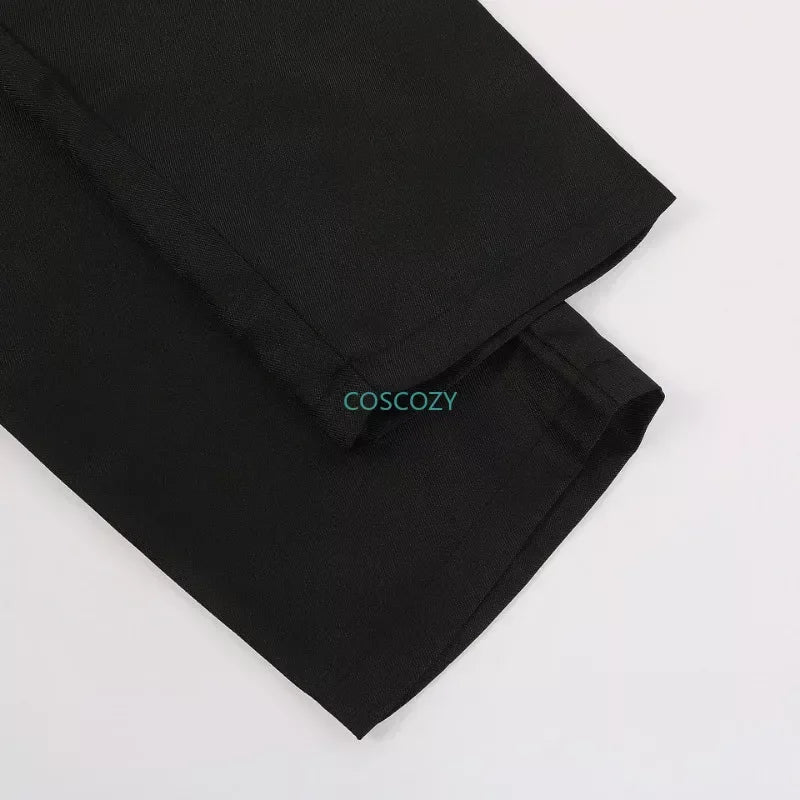 New Game P3 Makoto Yuki Cosplay Costume Wig Gekkoukan High School Uniform Embroidery Black Suit Pants Shirt Daily Wearing Gifts