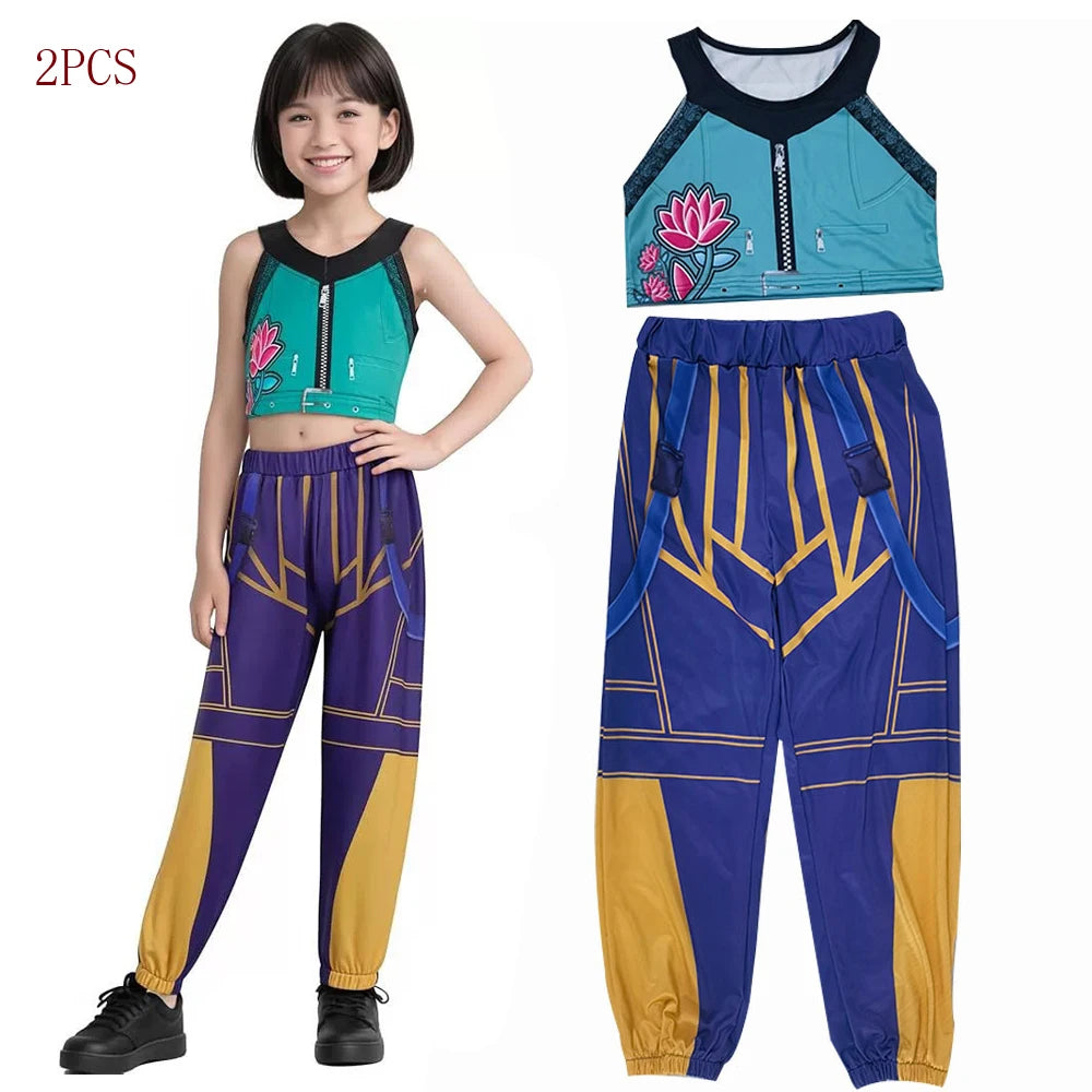 Girls White Golden Zoey Cosplay Girl Group Rumi Kids Costume Mira Outfit Favorite Stage Performance Clothes Halloween Dress Up