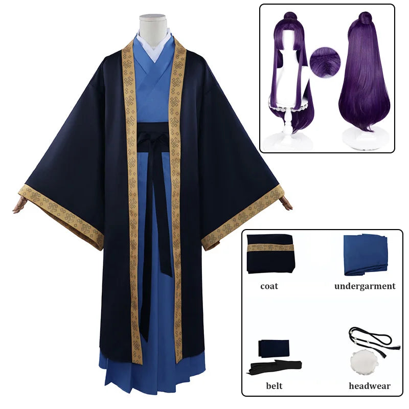 Jinshi Cosplay Apothecary Diaries Costume Wig Men Kimono Robe Suit with Headwear Anime Kusuriya No Hitorigoto Outfits