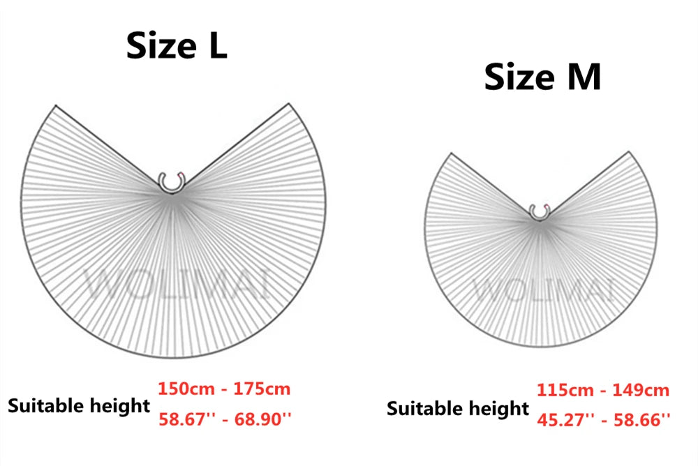 LED Wings Belly Dance Wings Isis Halloween Wings Prop Shining LED Lamp Wings Belly Dance Costumes Accessories Sticks Adult Child