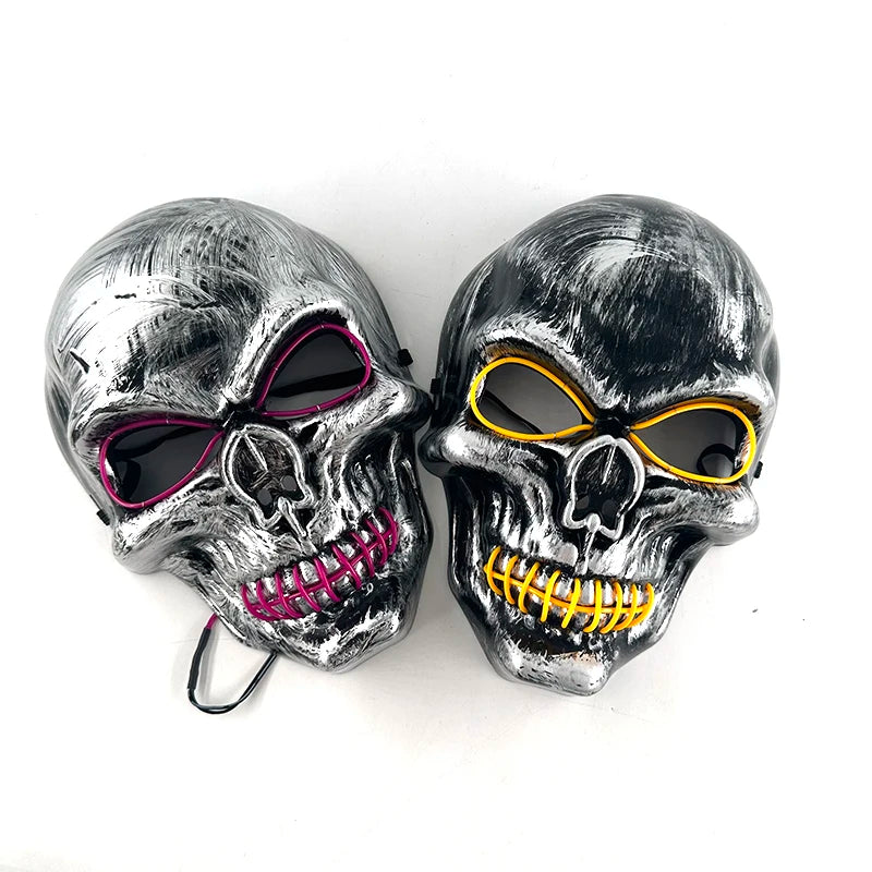 Newstyle Led Captain Hat Halloween Masquerade Pirate Theme Party Cosplay Captain Costumes Accessories Light Up Skull Pattern Hat