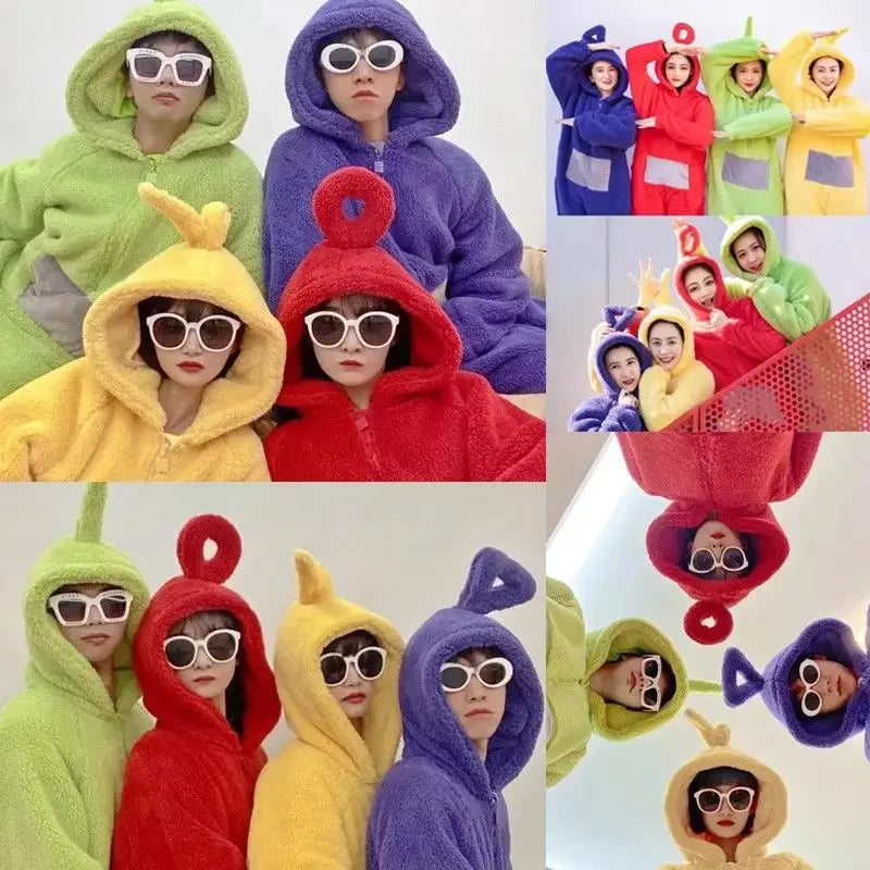 Anime TeleCostubbies Costumes For Adult Kids SoftLala Home Clothes Cosplay Long Sleeves Piece Pajamas Costume Party Wear