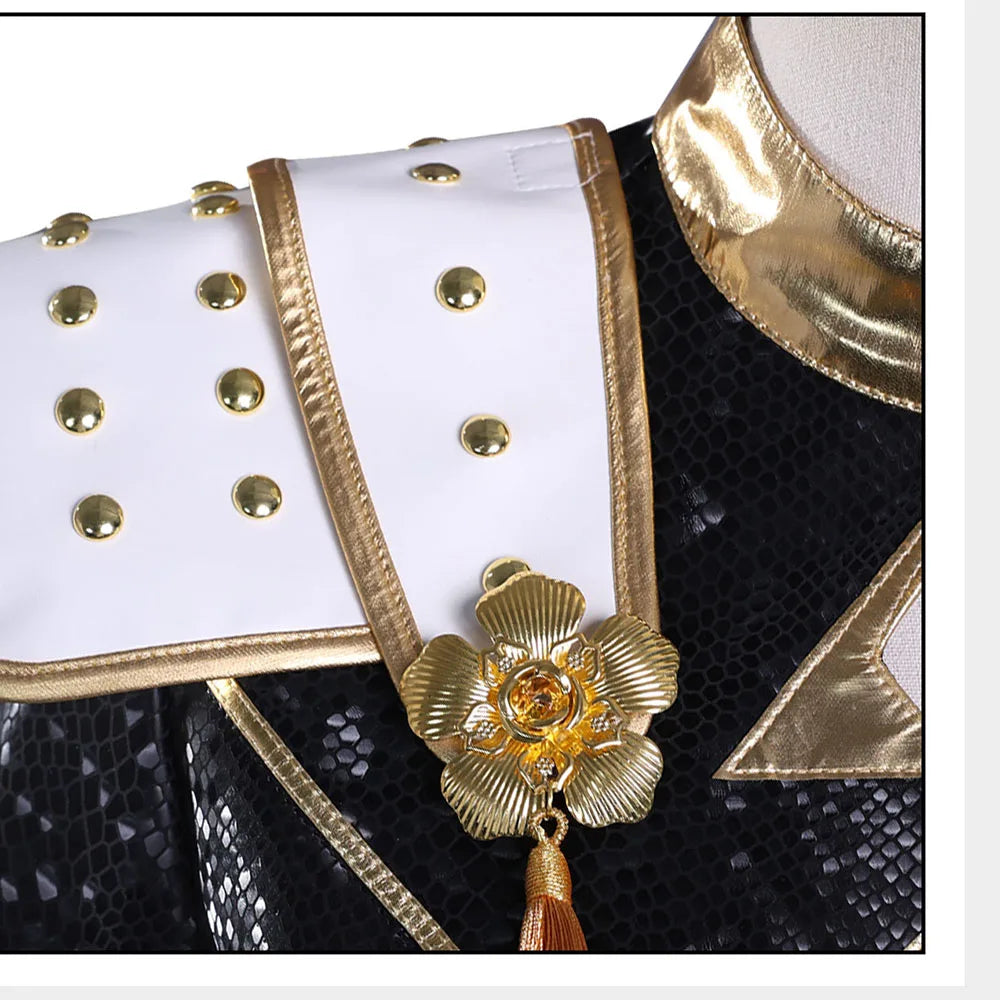 Rumi Zoey Mira Cosplay Clothes KPop Demon Hunters Cosplay Costume Black Golden Suit Halloween Huntrix Role Playing Outfit