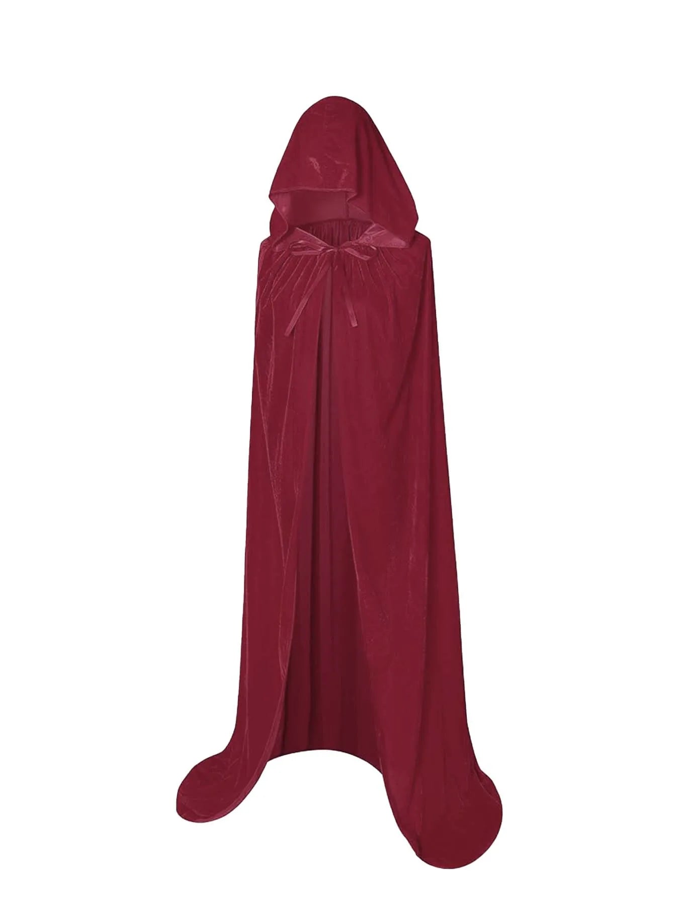 Christmas Velvet Halloween Grim Reaper Cloak long Hooded cape Unisex for  Devil Witch Wizard Christmas Cosplay red Death cloak