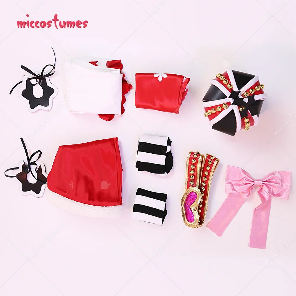 Miccostumes Women's Perona Cosplay Costume  Women Top and Skirt Set with Short Cloak Christmas Cosplay Costume