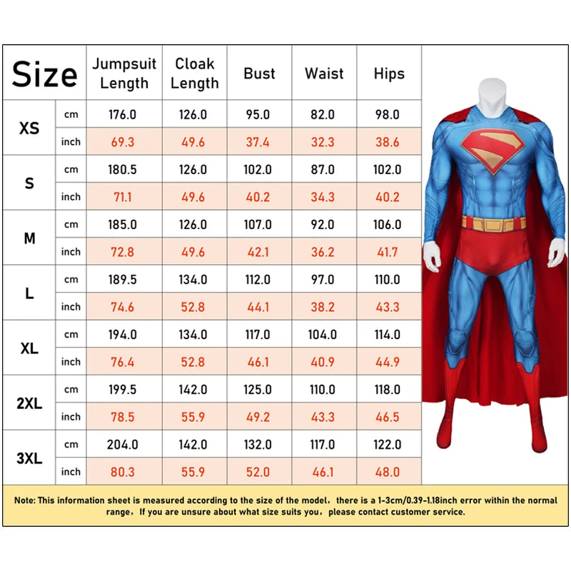 BEAST KINGDOM Superman 2025 Cosplay Kal-El Cosplay Costume An Inheritance Skintight Jumpsuit Cloak Movie Halloween Cos Adult Men