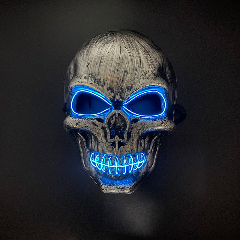 Newstyle Led Captain Hat Halloween Masquerade Pirate Theme Party Cosplay Captain Costumes Accessories Light Up Skull Pattern Hat