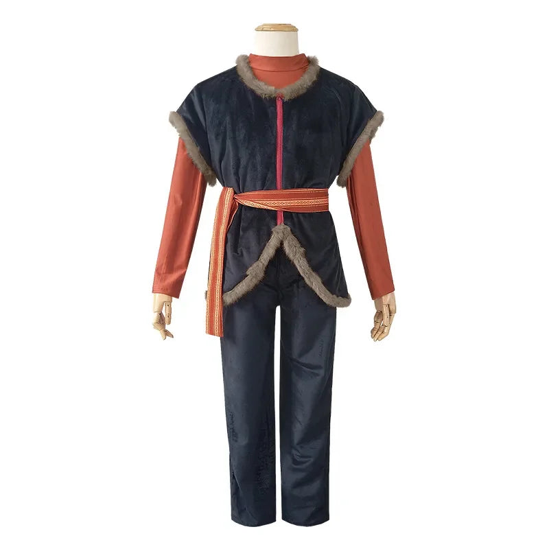 Movie Kristoff Cosplay Costume Halloween Party Outfit Men Stage Performance Roll Play Clothes Full Set for man  anime cosplay