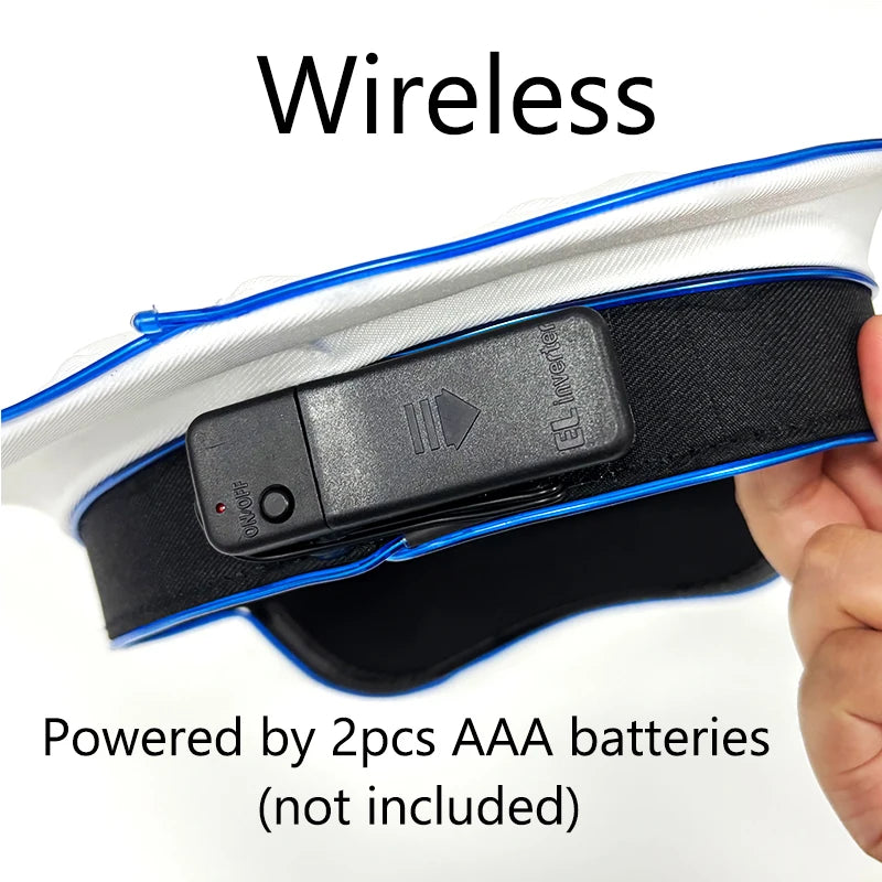 Newstyle Led Captain Hat Halloween Masquerade Pirate Theme Party Cosplay Captain Costumes Accessories Light Up Skull Pattern Hat